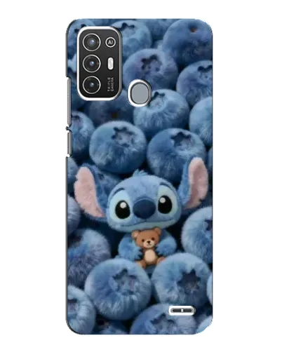 Чехол для ZTE Blade A72 с картинкой «Стич и голубика»