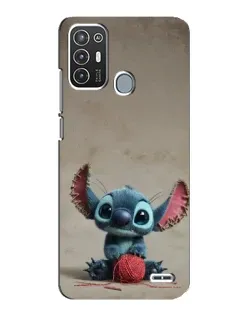 Чехол для ZTE Blade A72 с картинкой «Стич на коричневом фоне»
