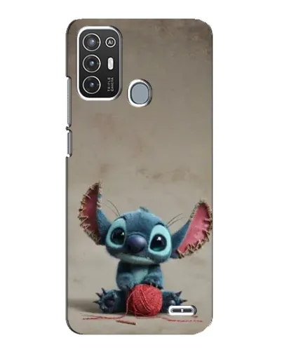Чехол для ZTE Blade A72 с картинкой «Стич на коричневом фоне»