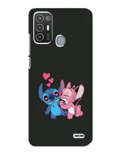 Чехол для ZTE Blade A72 с картинкой «Анжел целует Стича»