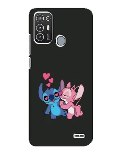 Чехол для ZTE Blade A72 с картинкой «Анжел целует Стича»