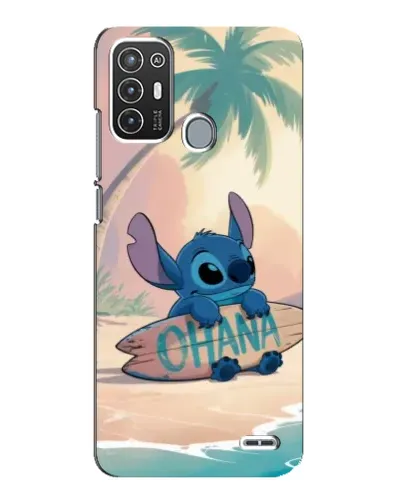 Чехол для ZTE Blade A72 с картинкой «Стич на серфе»