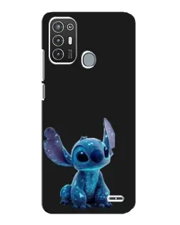 Чехол для ZTE Blade A72 с картинкой «Стич на черном»