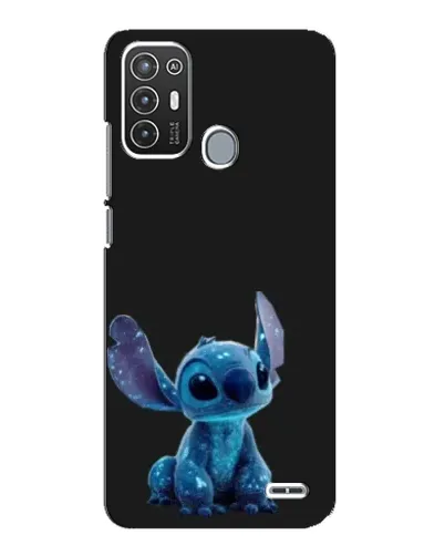 Чехол для ZTE Blade A72 с картинкой «Стич на черном»
