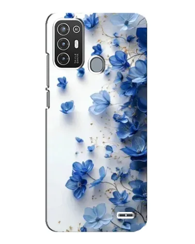 Чехол для ZTE Blade A72 с картинкой «Голубой цветочный каскад»