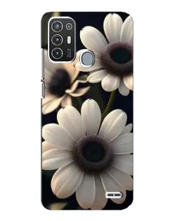 Чехол для ZTE Blade A72 с картинкой «Белые маргаритки макро»