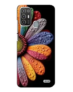 Чехол для ZTE Blade A72 с картинкой «Радужный цветок»