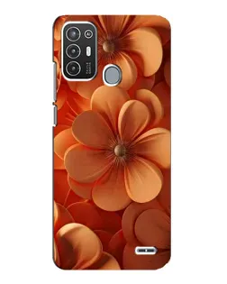 Чехол для ZTE Blade A72 с картинкой «Оранжевый макро цветок»