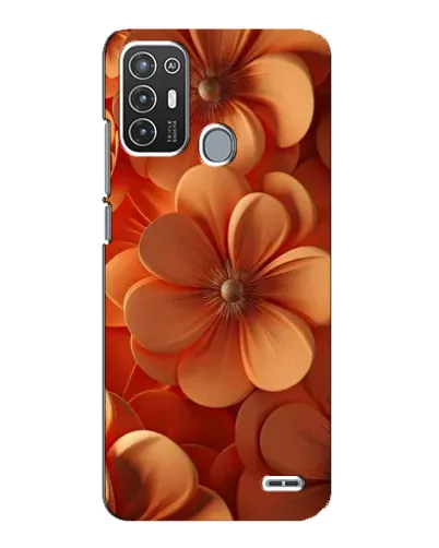 Чехол для ZTE Blade A72 с картинкой «Оранжевый макро цветок»