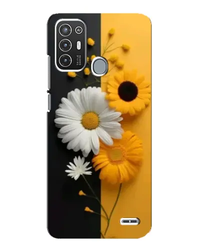 Чехол для ZTE Blade A72 с картинкой «Подсолнух и ромашка»