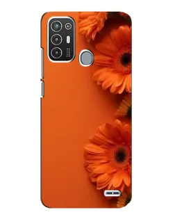 Чехол для ZTE Blade A72 с картинкой «Оранжевые герберы»