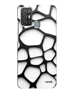 Чехол для ZTE Blade A72 с картинкой «Белая объемная сетка»