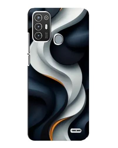 Чехол для ZTE Blade A72 с картинкой «Объемные черно-белые ленты» Чехол для ZTE Blade A72 с картинкой «Объемные черно-белые ленты»