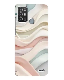 Чехол для ZTE Blade A72 с картинкой «Пастельные нежные волны»