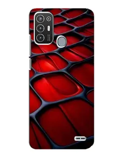 Чехол для ZTE Blade A72 с картинкой «Красная глянцевая сетка»