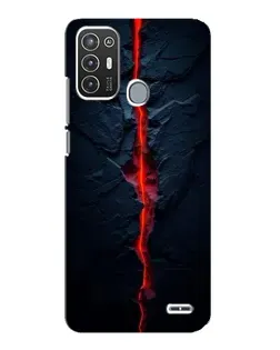 Чехол для ZTE Blade A72 с картинкой «Kрасная лавовая трещина»