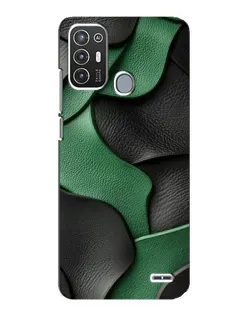 Чехол для ZTE Blade A72 с картинкой «Зеленые кожаные волны»