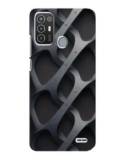Чехол для ZTE Blade A72 с картинкой «Объемное серое плетение»