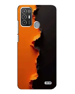 Чехол для ZTE Blade A72 с картинкой «Оранжевый разлом»