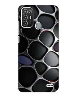 Чехол для ZTE Blade A72 с картинкой «Объемная темная решетка»