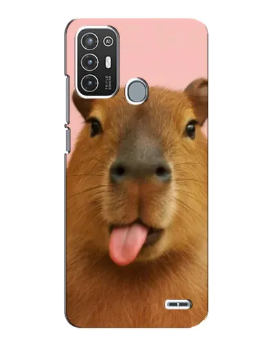 Чехол для ZTE Blade A72 с картинкой «Капибара с языком»