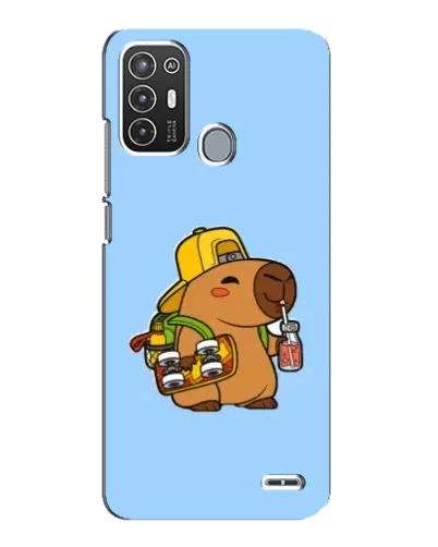 Чехол для ZTE Blade A72 с картинкой «Капибара на скейте»