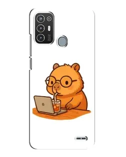 Чехол для ZTE Blade A72 с картинкой «Капибара с ноутбуком» Чехол для ZTE Blade A72 с картинкой «Капибара с ноутбуком»