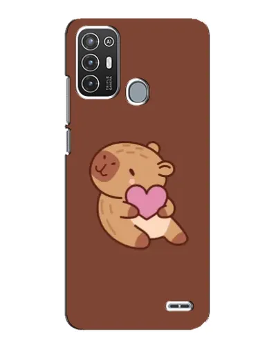 Чехол для ZTE Blade A72 с картинкой «Капибара с сердцем»