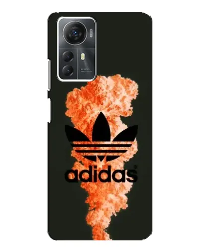 Чехол для ZTE Blade A72s с картинкой «Оранжевый дым Adidas»