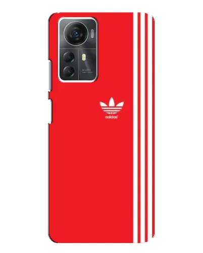 Чехол для ZTE Blade A72s с картинкой «Красный минимализм Adidas»