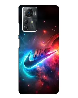 Чехол для ZTE Blade A72s с картинкой «Огненный логотип Nike»