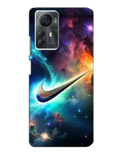 Чехол для ZTE Blade A72s с картинкой «Космический Nike Swoosh»