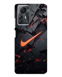 Чехол для ZTE Blade A72s с картинкой «Nike — эффект разломов»