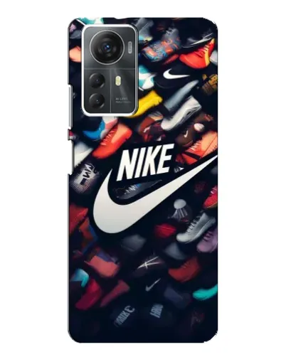 Чехол для ZTE Blade A72s с картинкой «Коллекция кроссовок Nike»