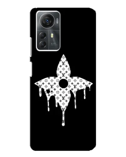 Чехол для ZTE Blade A72s с картинкой «Цветочная монограмма»