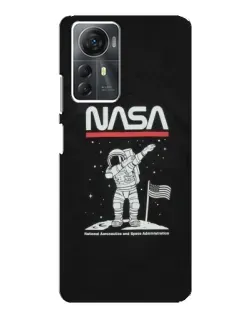 Чехол для ZTE Blade A72s с картинкой «NASA — шагаем по Луне»