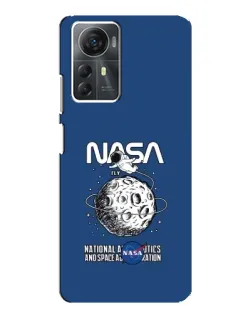 Чехол для ZTE Blade A72s с картинкой «NASA — лунная миссия»