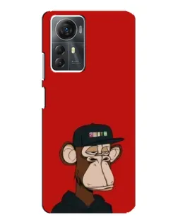 Чехол для ZTE Blade A72s с картинкой «Bored Ape — красный фон»