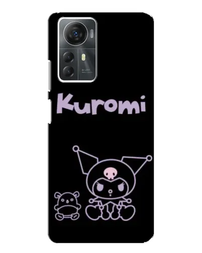 Чехол для ZTE Blade A72s с картинкой «Kuromi — черный минимализм»