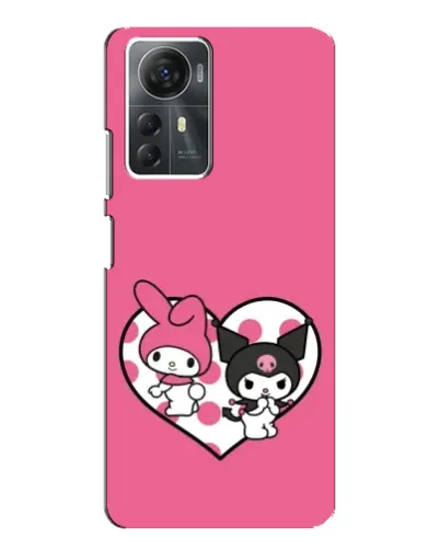 Чехол для ZTE Blade A72s с картинкой «Kuromi и My Melody»