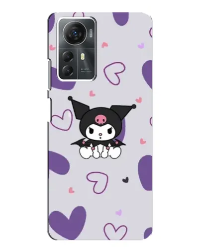 Чехол для ZTE Blade A72s с картинкой «Kuromi и лавандовые сердца»