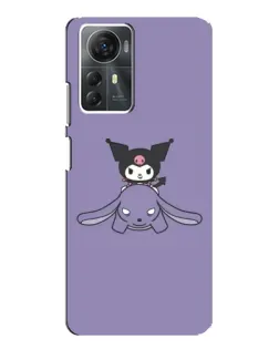 Чехол для ZTE Blade A72s с картинкой «Kuromi на лиловом фоне»