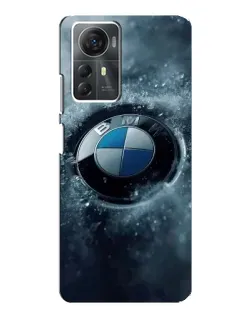 Чехол для ZTE Blade A72s с картинкой «Логотип BMW — лед»