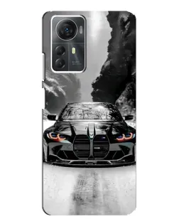 Чехол для ZTE Blade A72s с картинкой «BMW — акварельный дрифт»