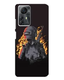 Чохол для ZTE Blade A72s з картинкою «PUBG — вогняний силует»