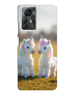 Чехол для ZTE Blade A72s с картинкой «Пара единорогов»