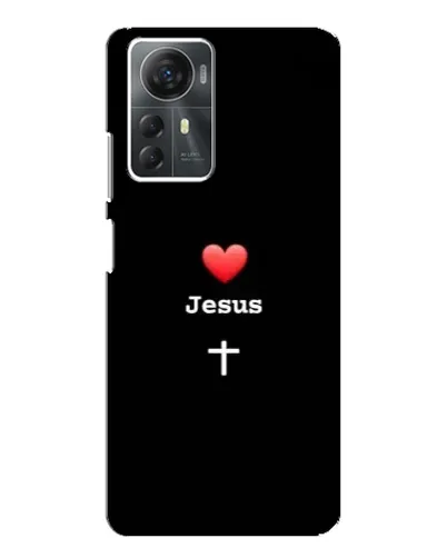 Чехол для ZTE Blade A72s с картинкой «Сердце - Jesus»