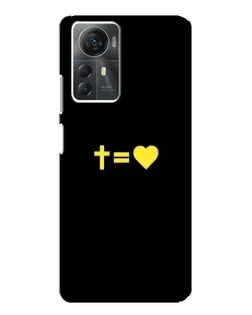Чехол для ZTE Blade A72s с картинкой «Сердце и Крест»