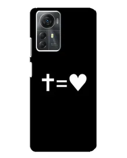 Чехол для ZTE Blade A72s с картинкой «Крест и Сердце»
