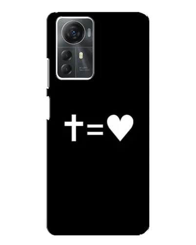 Чехол для ZTE Blade A72s с картинкой «Крест и Сердце»